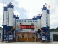 HZS90 concrete batching plant with fully automatic by PLC.mixer is JS1500 with double shaft 